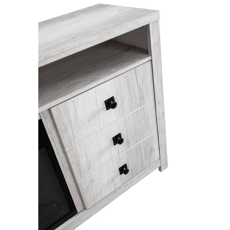 Rosemark 3 Door Media Credenza TV Stand for TVs up to 66" Gray - Treasure Trove Accents