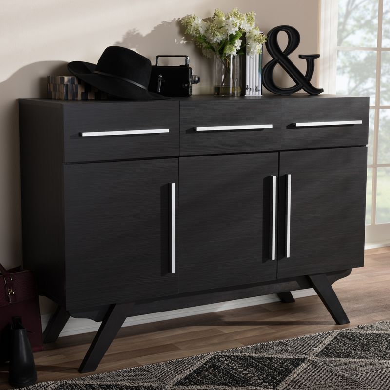 Carmel Sideboard Dark Brown/Black - Chique