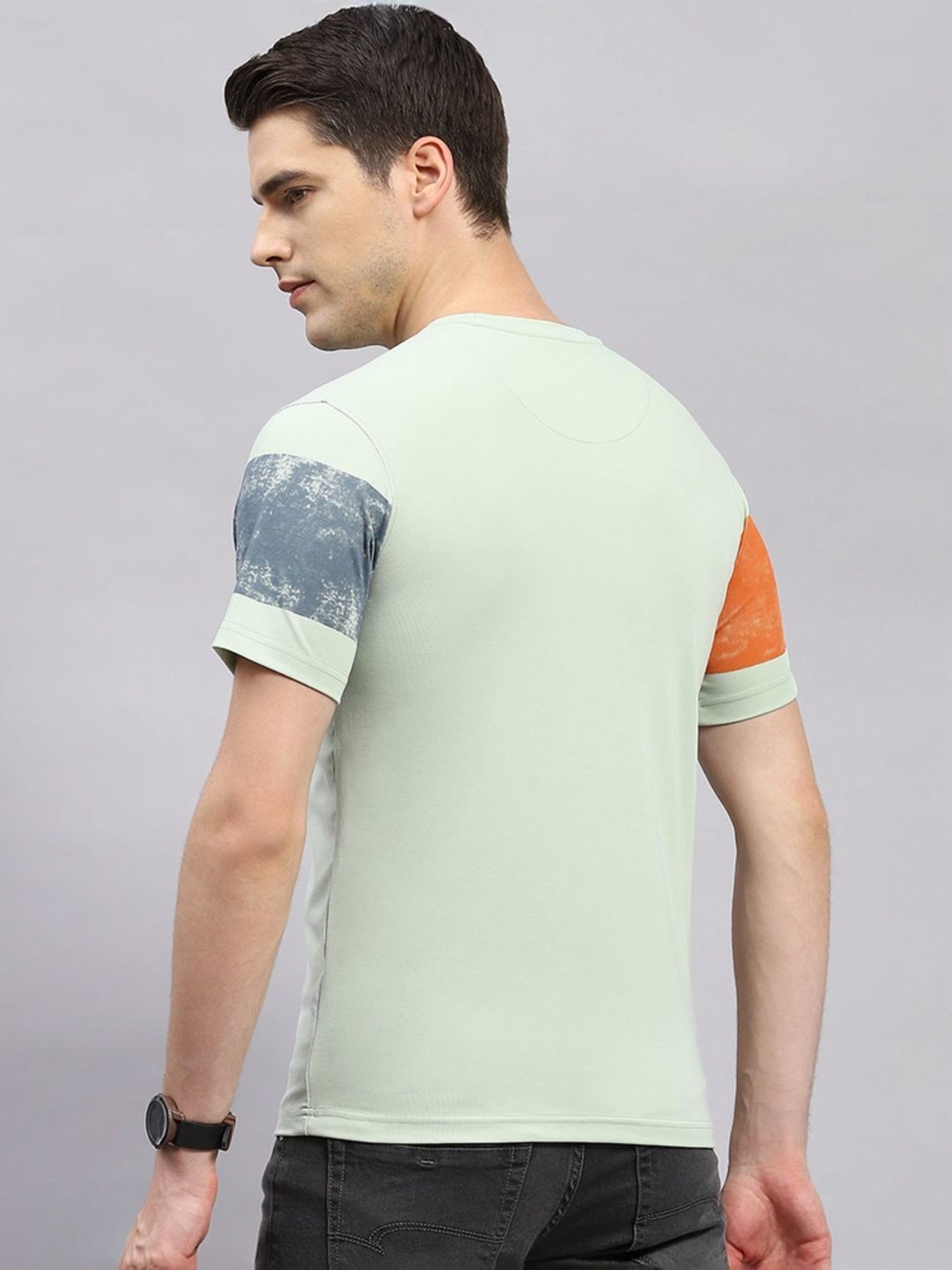 Monte Carlo Green Regular Fit Printed T-Shirt