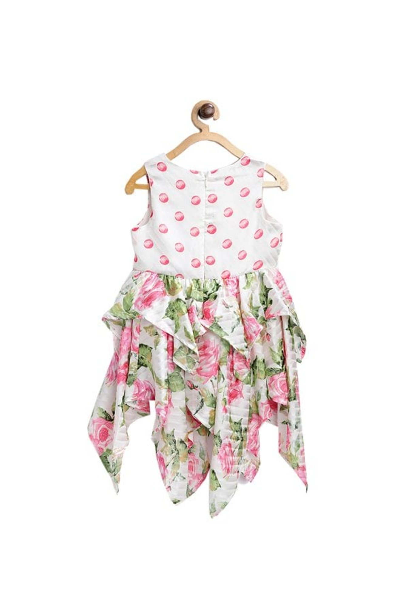 Nauti Nati Kids White Floral Print Dress