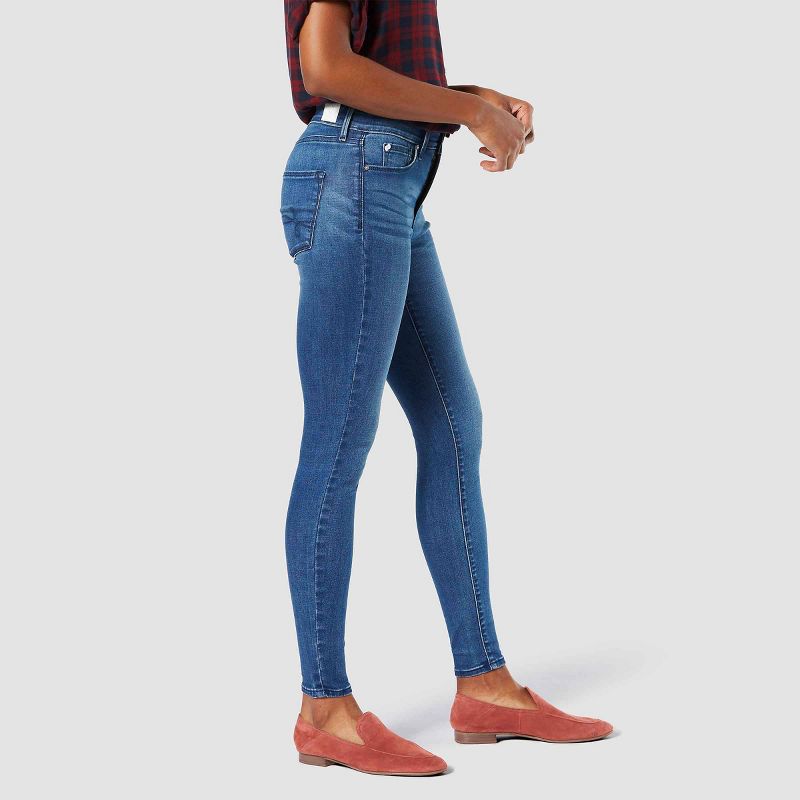 Sail Blue Wide Leg Pocketed High Waist Jeans