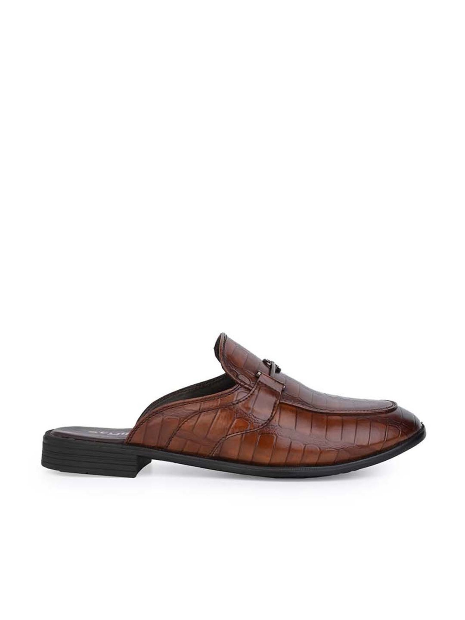 Styli Men's Tan Mule Shoes