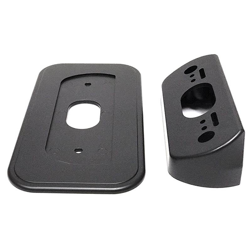 Wall Plate and 30 Degree Angled Mount Combo for Nest Hello Black