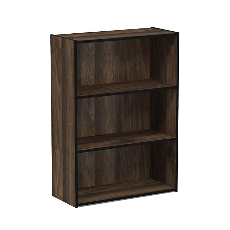 Pasir 3Tier Open Shelf Bookcase Columbia Walnut