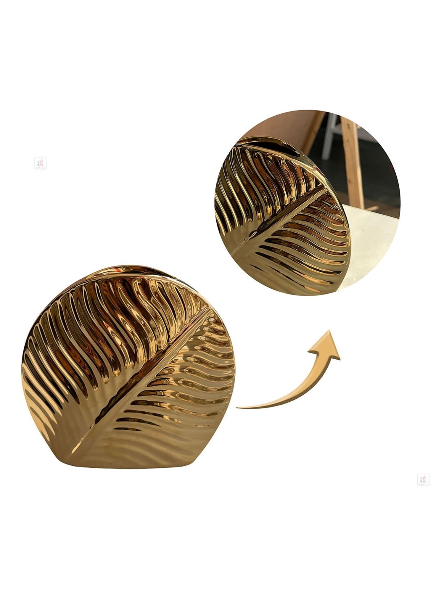 Art Street Basic Gold Ceramic Vases