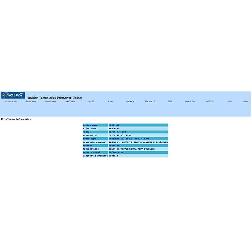 HPS1U 1 Port USB Internet Print Server