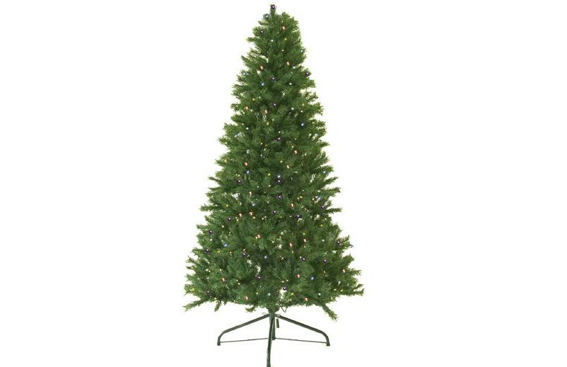Darice 6' Prelit Artificial Christmas Tree LED Canadian Pine - Multicolor Lights