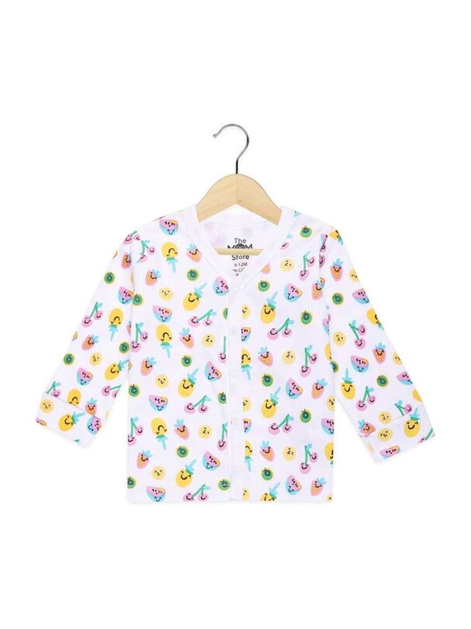 The Mom Store Boys Multicolor Cotton Printed Full Sleeves Top Set