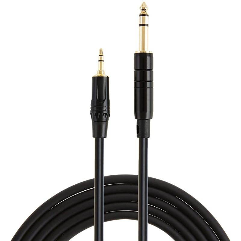3ft 35mm 18quot Male Stereo to 635mm 14quot Male TRS Stereo Audio Cable Gold Plated Compatible with iPod iPhone Laptop Home Theater Amplifiers Guitar and More1 MeterBlack