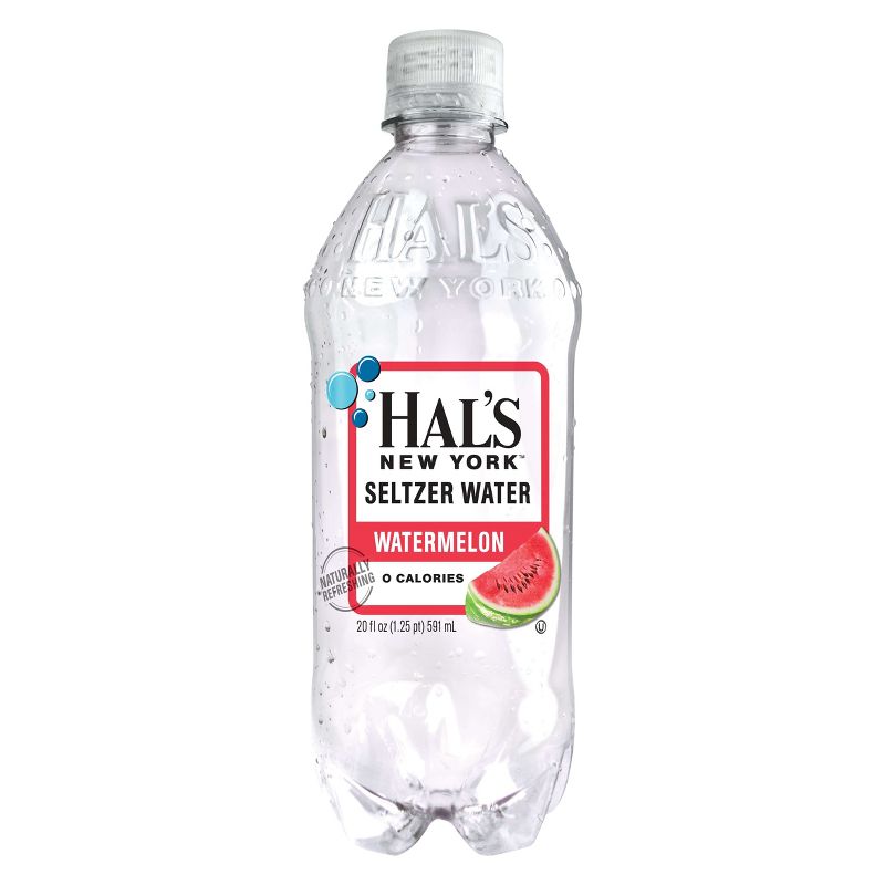 Hal's New York Watermelon Seltzer Water - 20 fl oz Bottle