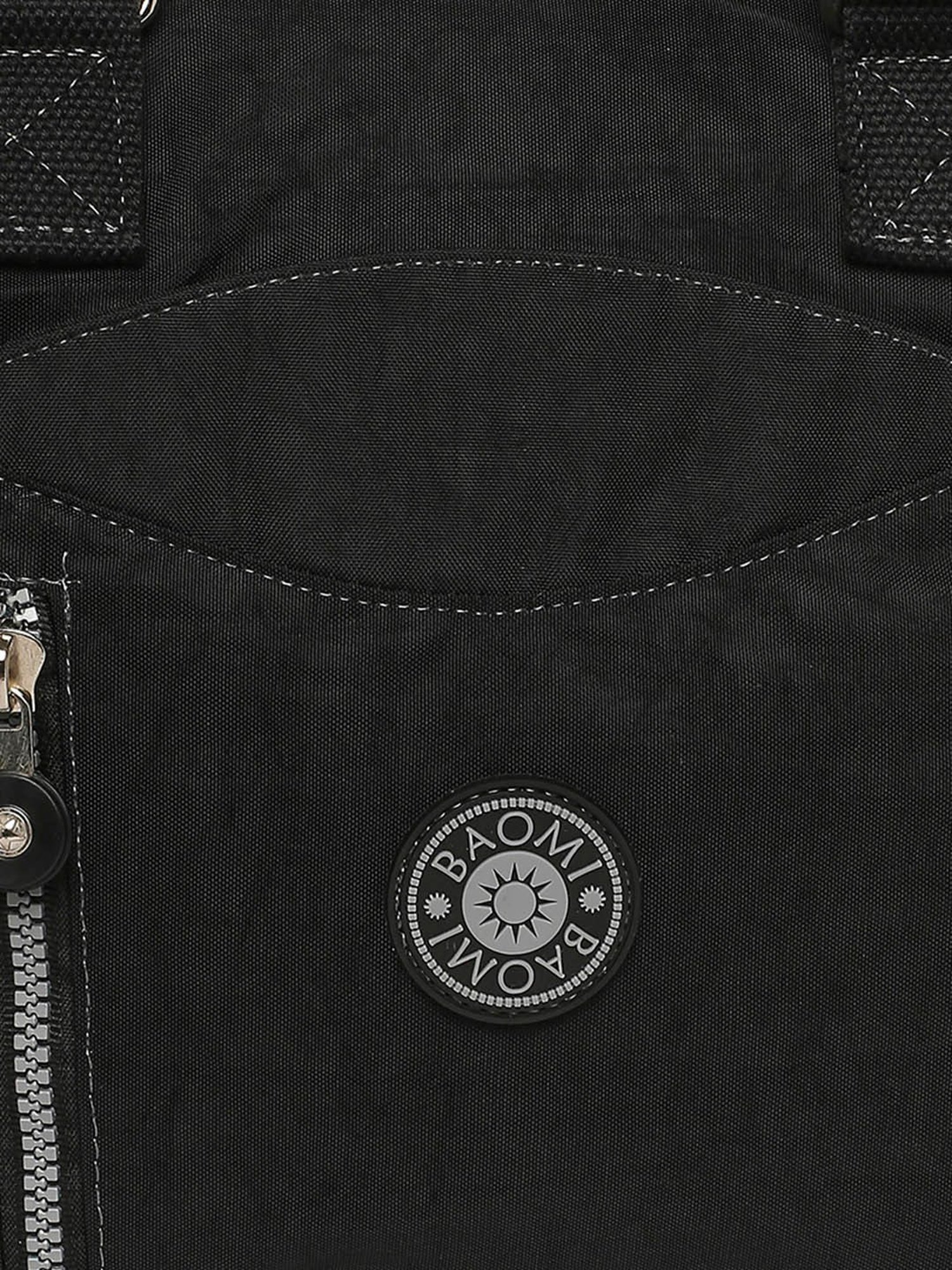 Baomi Black Solid Medium Handbag