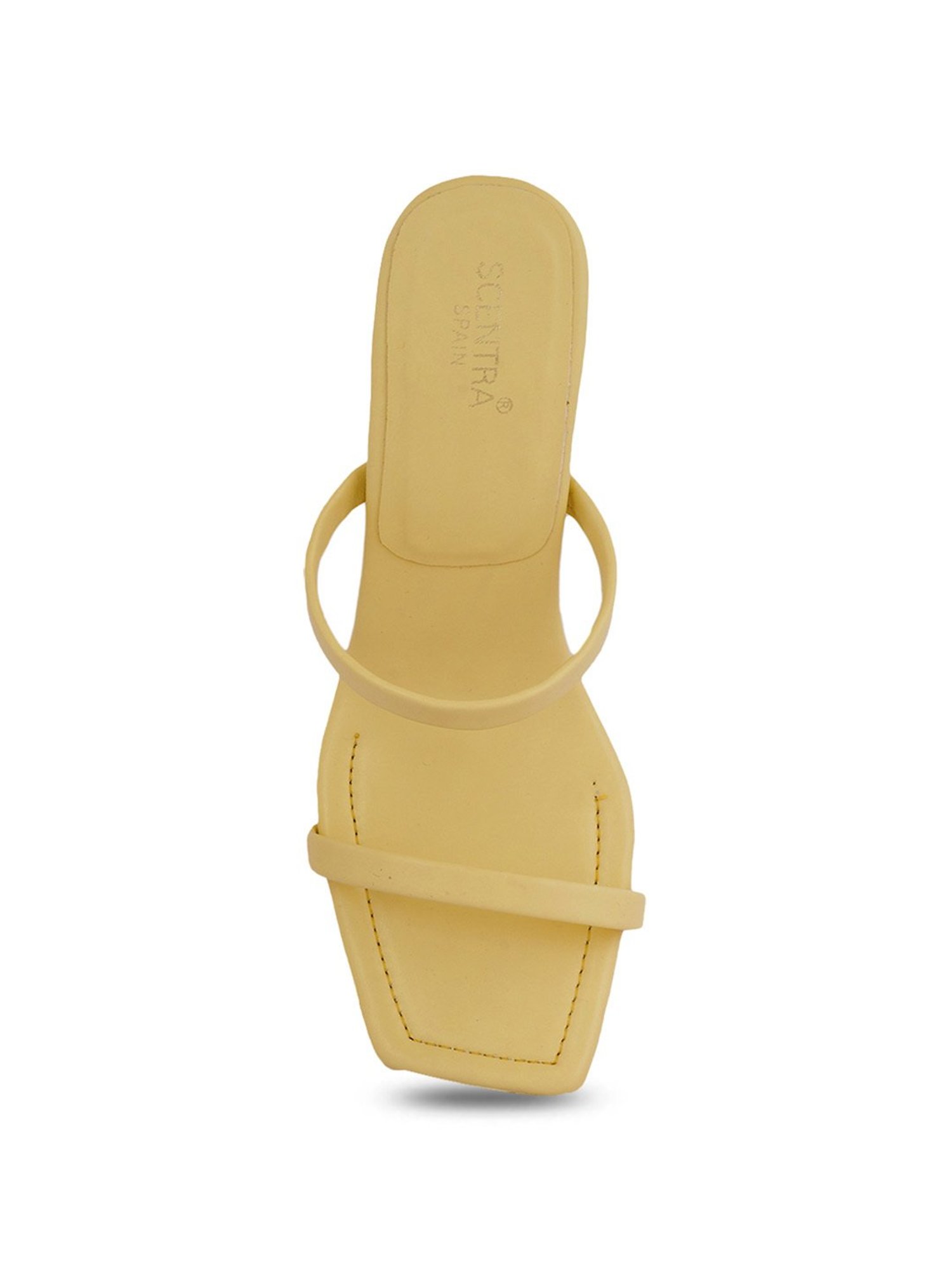 Scentra Women's Yellow Casual Sandals