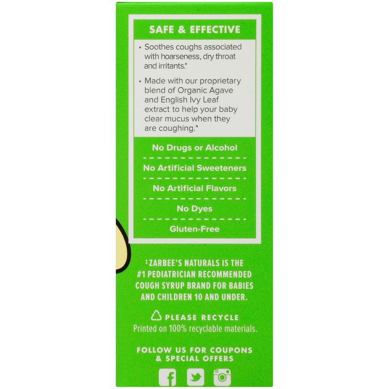 Zarbee's Naturals Baby Cough Syrup & Mucus Reducer Liquid - Grape - 2 fl oz