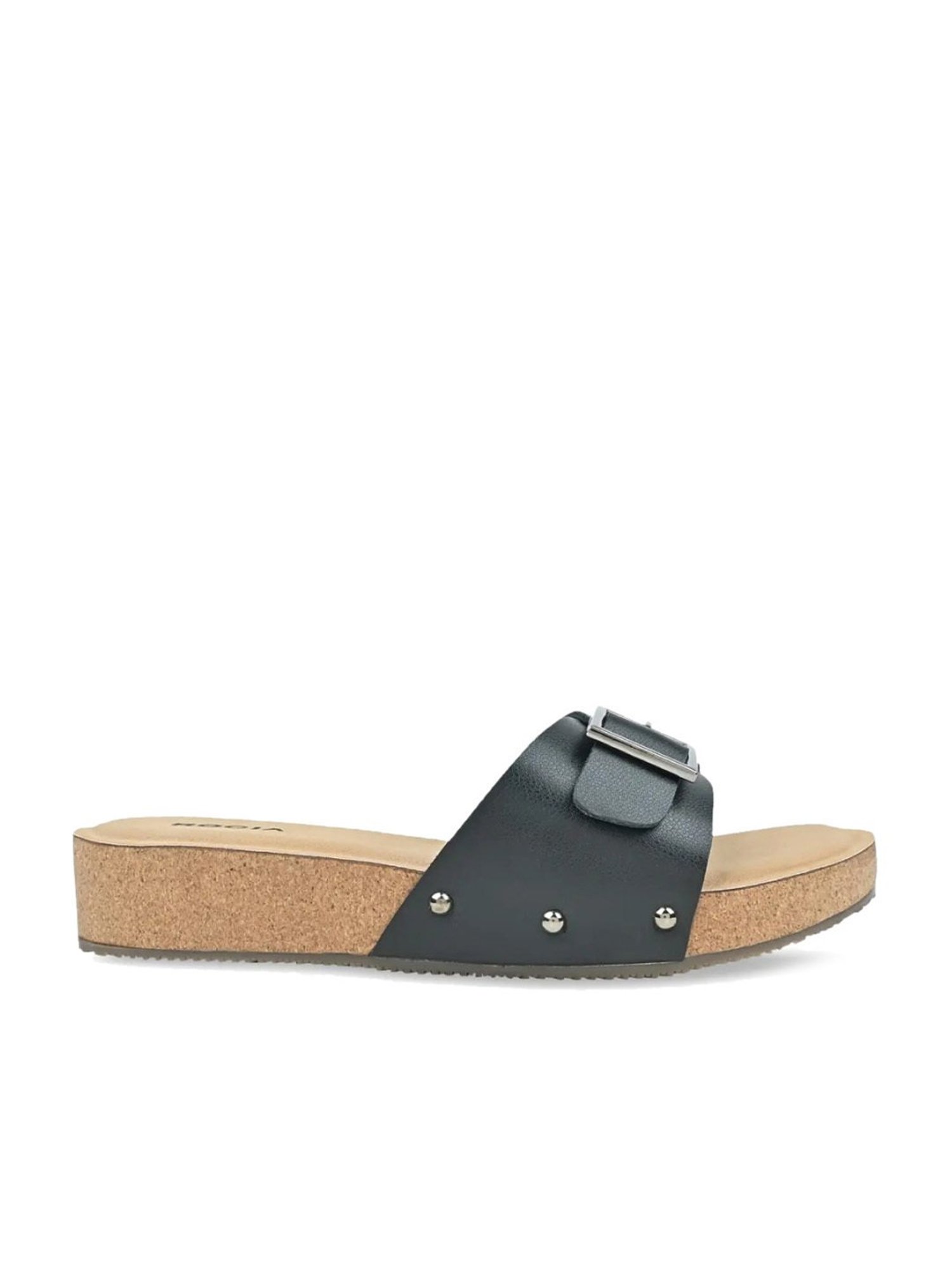 Rocia by Regal Women's Black Casual Wedges