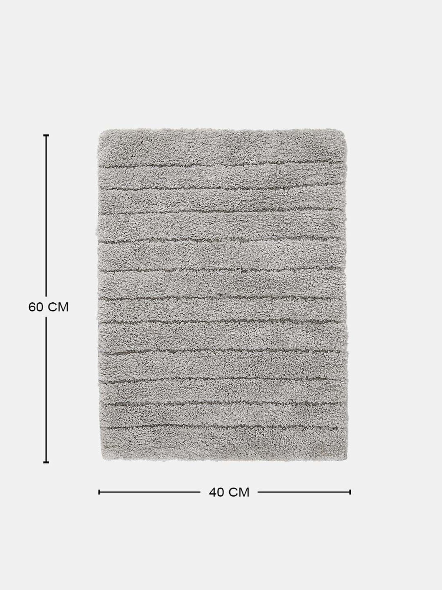 Living Scapes by Pantaloons Grey Polyester 1600 GSM Bath Mat