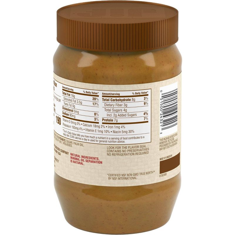 Jif Natural Creamy Peanut Butter - 40oz