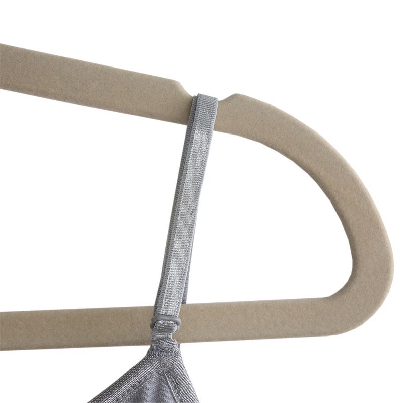 Home Basics Velvet Flocked Suit Hanger, (Pack of 25), Ivory