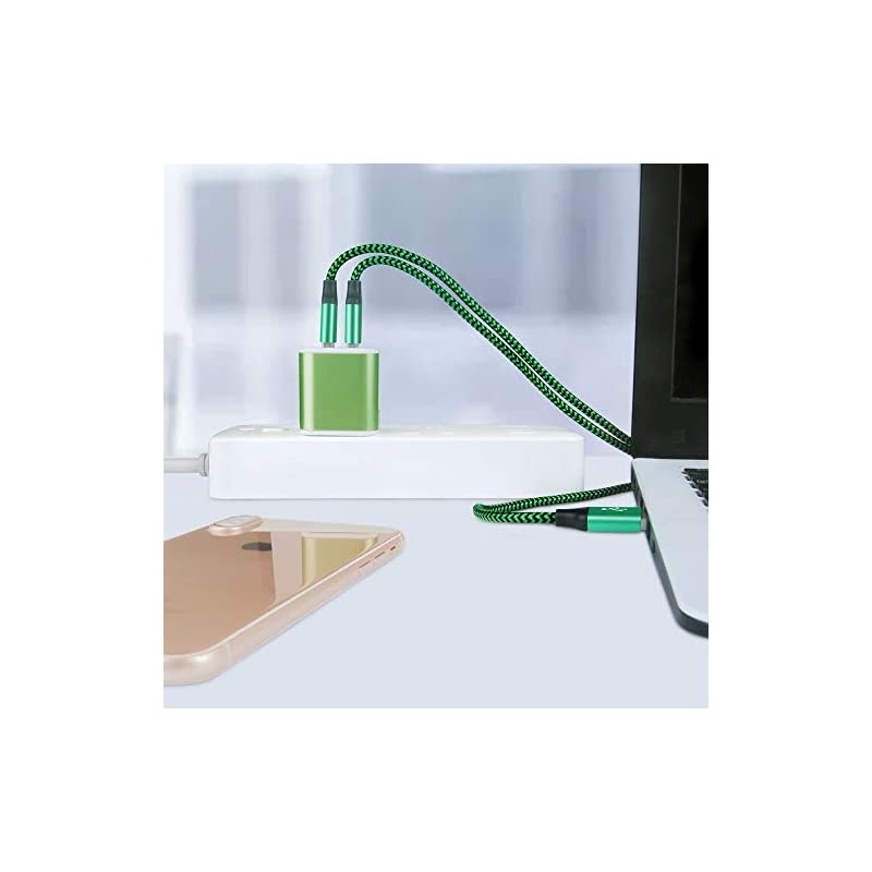 Portable USB Charger 21A Dual Port Charging Block  2Pcs Wall Charger Adapter Cargador para Compatible with Phone Xs Max XR X 8 Plus pad Pro Galaxy S9 S8 Note 8 Smartphone and More