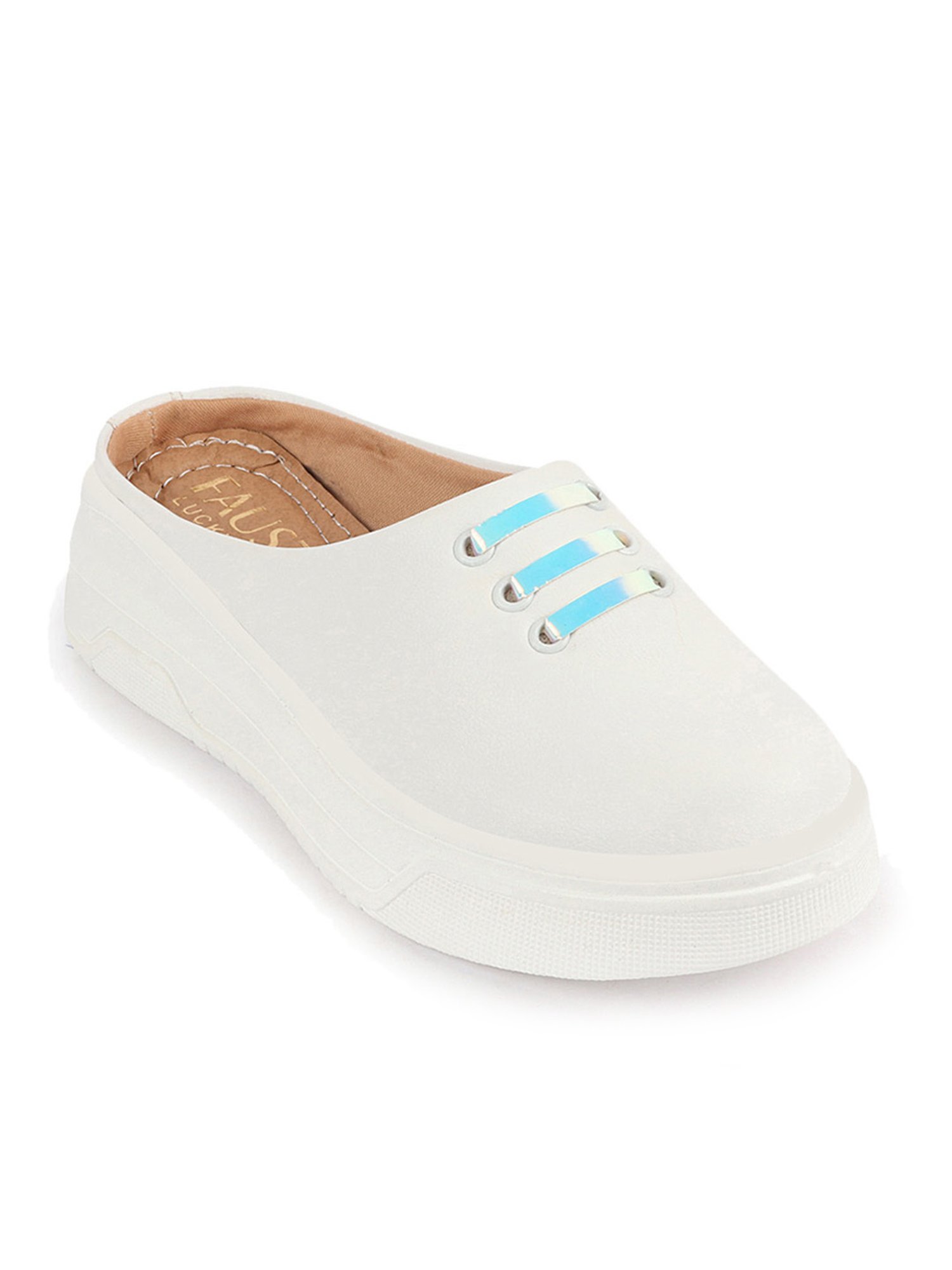 Fausto Women's White Mule Shoes