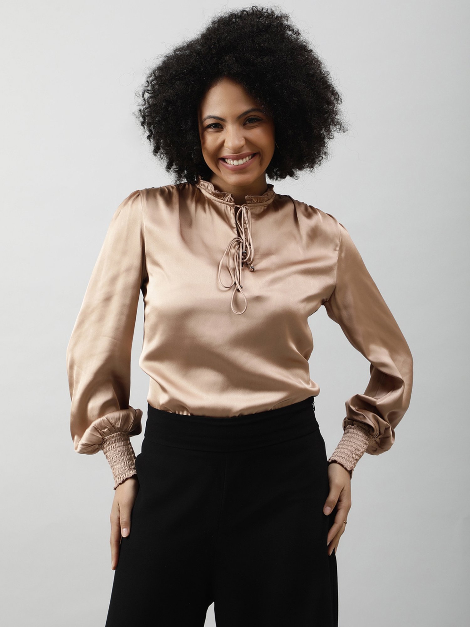 PURYS Beige Relaxed Fit Top