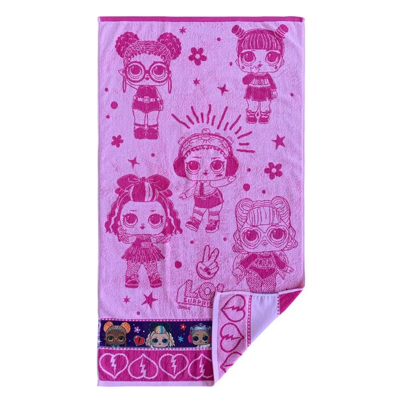 2pc L.O.L. Surprise! Rock on Forever Bath Towel and Washcloth Set