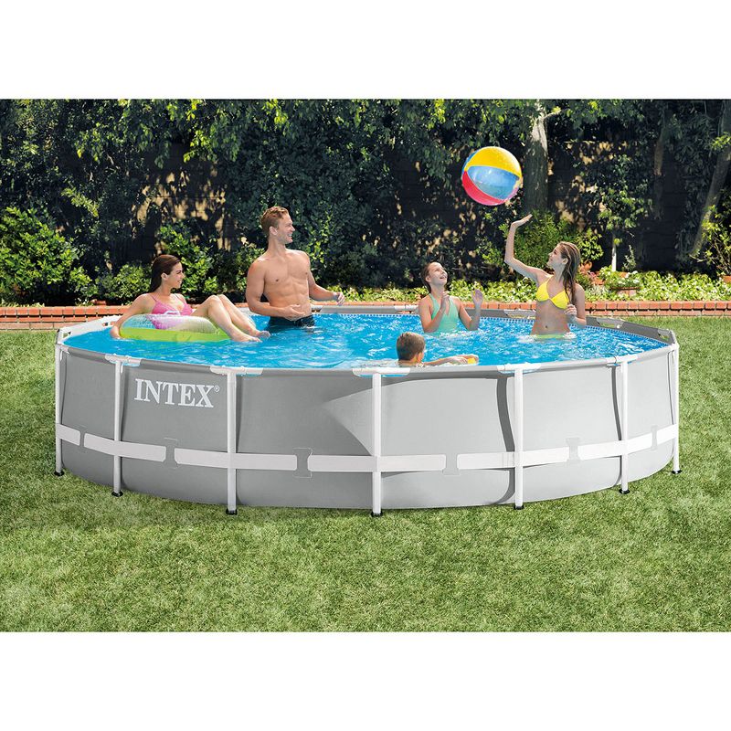 Intex 15' x 42" Prism Frame Above Ground Swimming Pool Set and Pool Filter Pump
