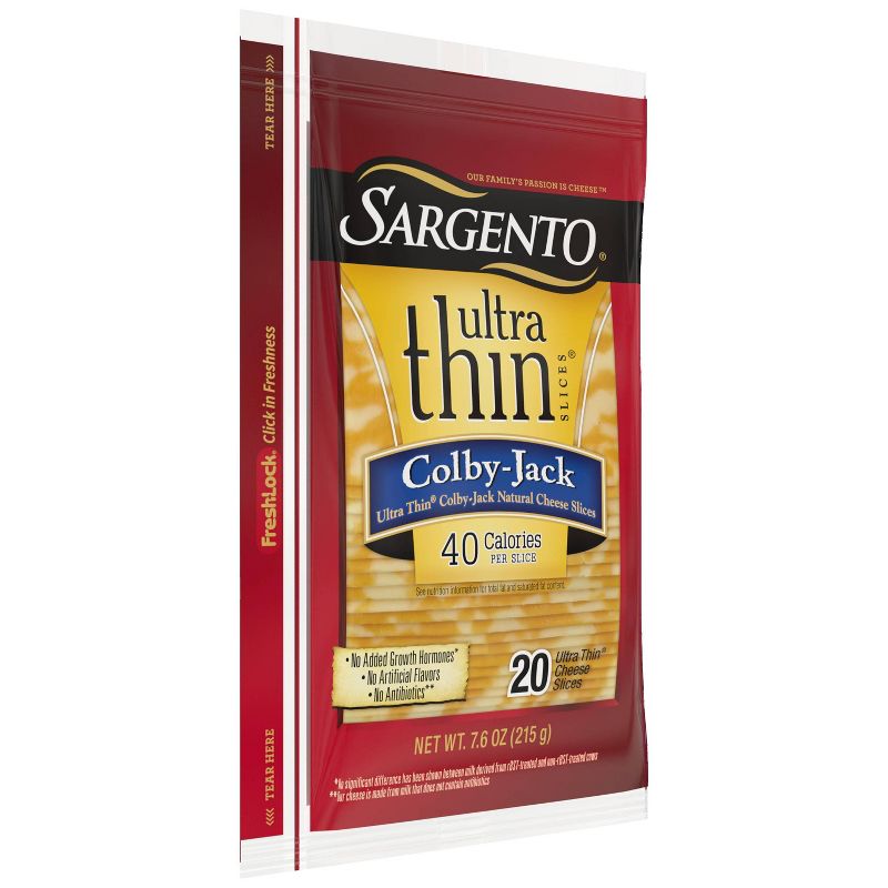 Sargento Ultra Thin Natural Colby-Jack Cheese Slices - 7.6oz/20 slices