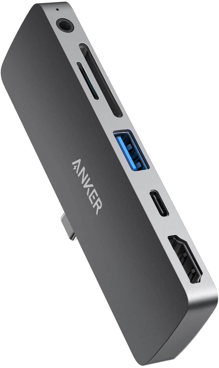Anker USB C Hub for iPad Pro, PowerExpand Direct 6-in-1 USB C Adapter, with 60W Power Delivery, 4K@60Hz HDMI Port, 3.5mm Headphone Jack, USB 3.0 Port, SD and microSD Card Reader