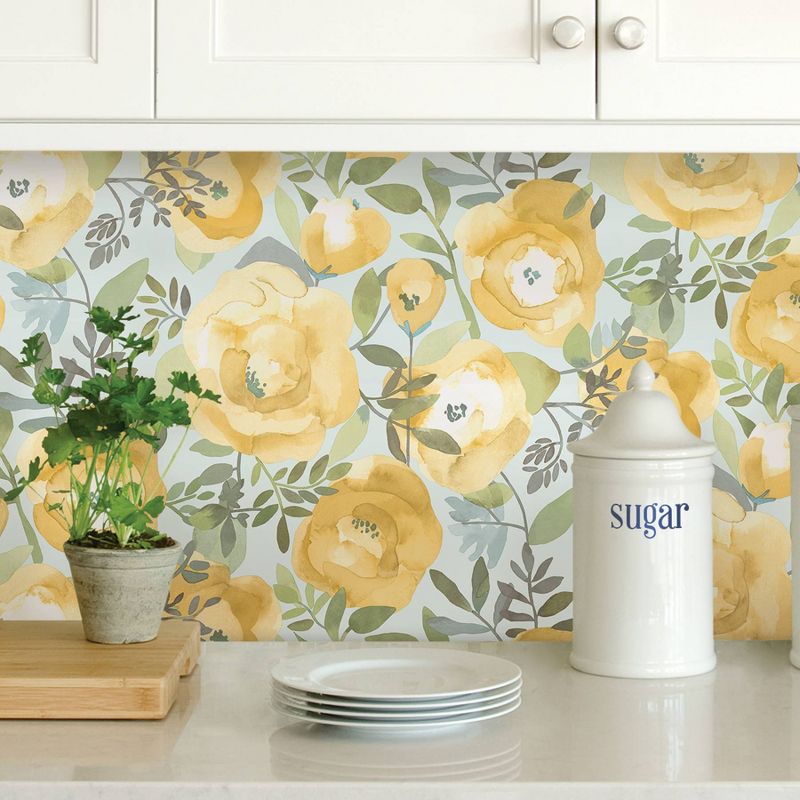 NuWallpaper Peachy Keen Peel & Stick Wallpaper Yellow