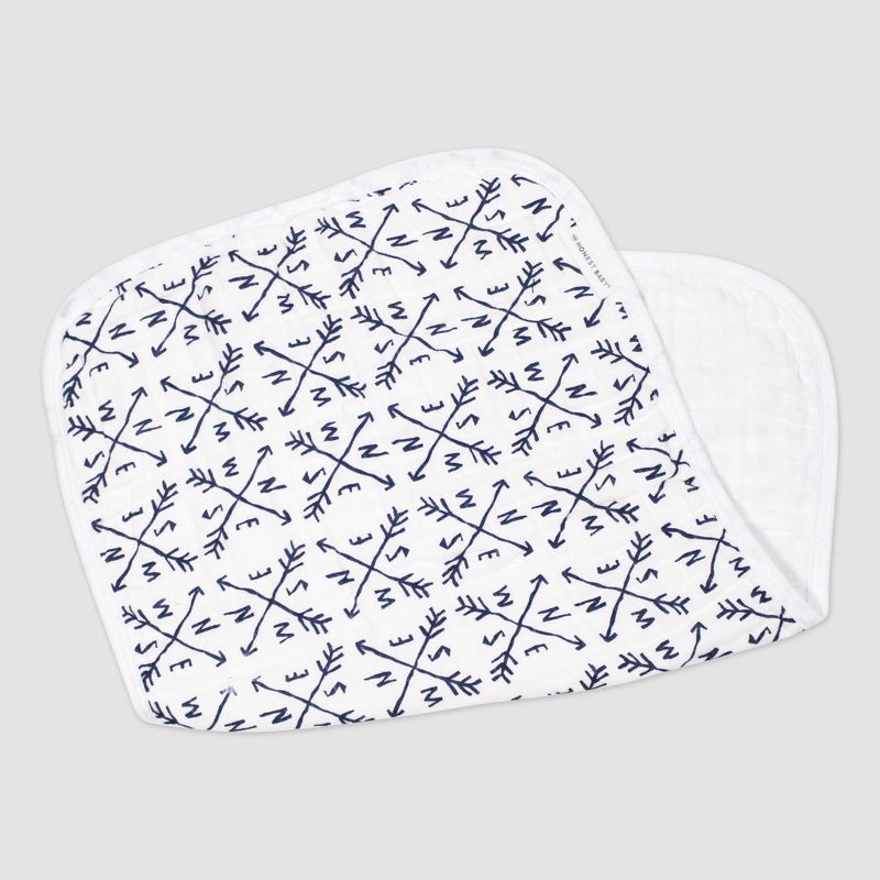 Honest Baby Boys' 4pk Organic Cotton Compass Burp Cloth