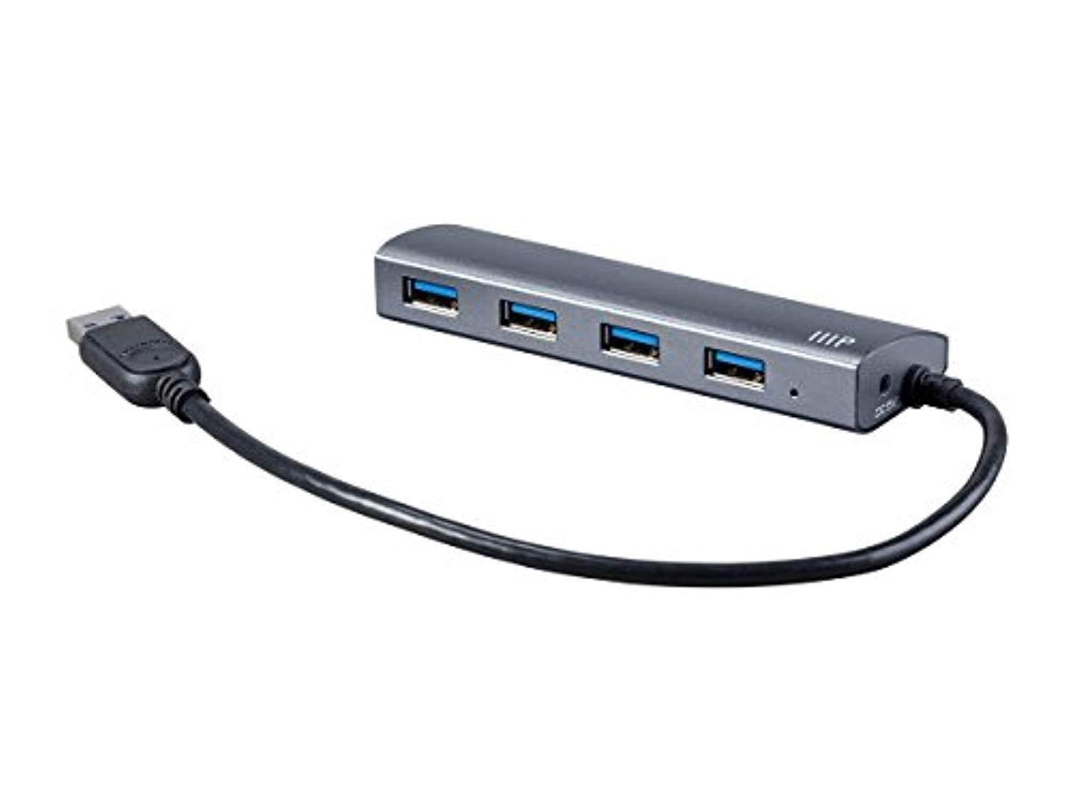 Monoprice USB 3.0 4-port Aluminum Hub with AC Adapter