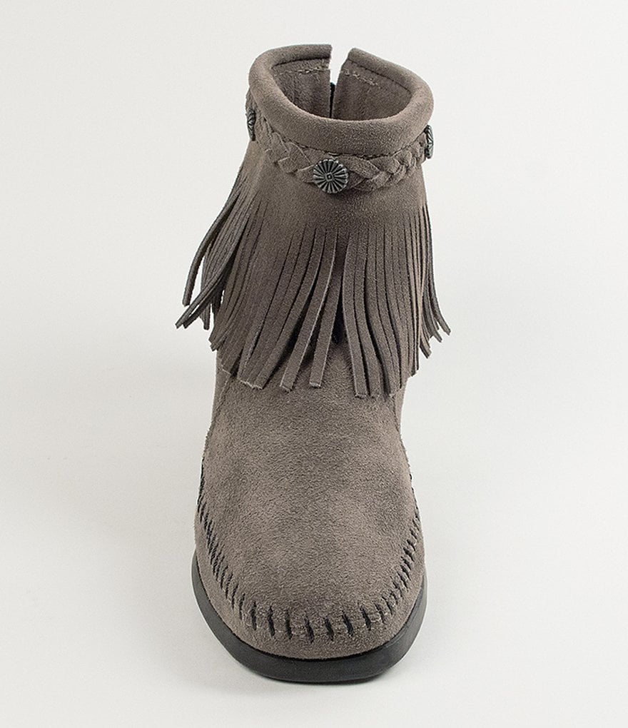 Minnetonka Concho Suede Fringe Boots