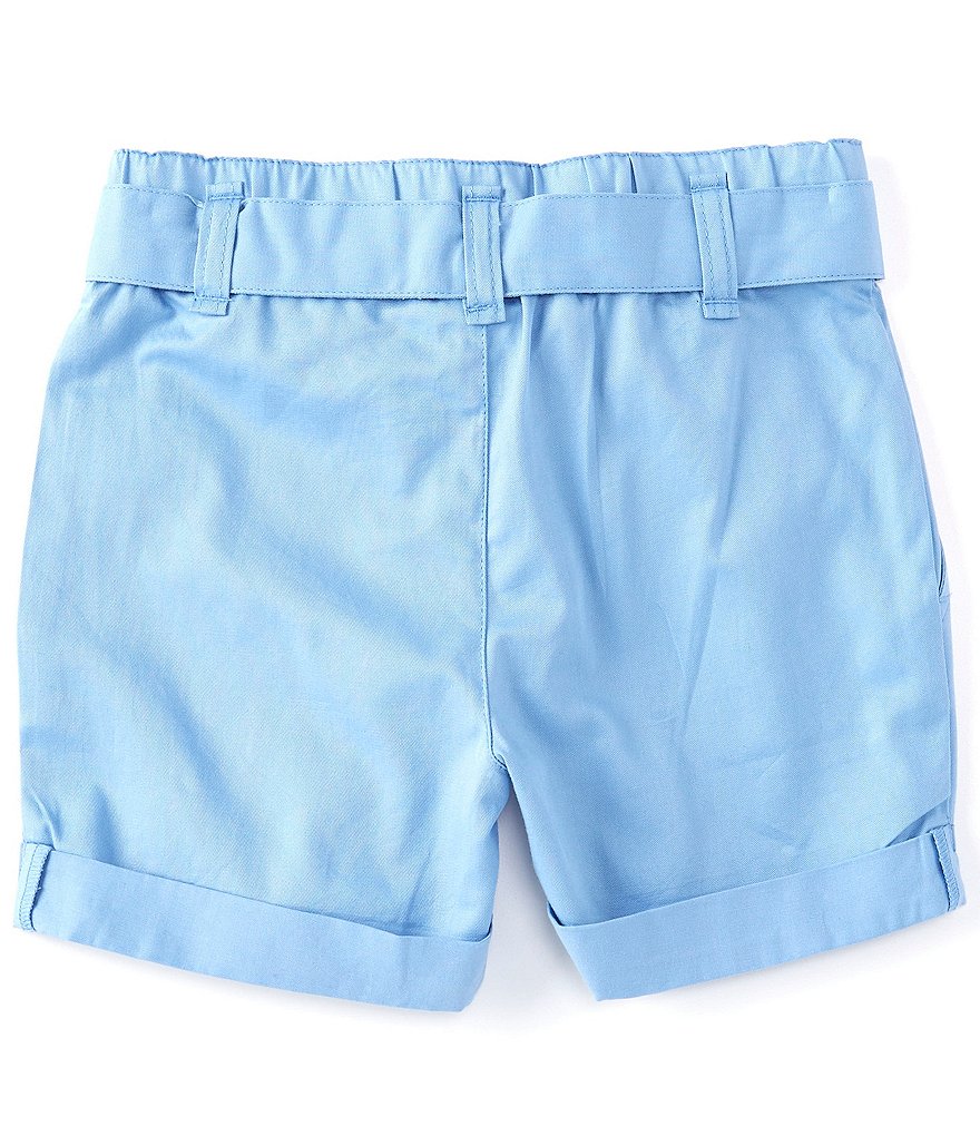 Edgehill Collection Little Girls 2T-6X Tie-Front Twill Shorts