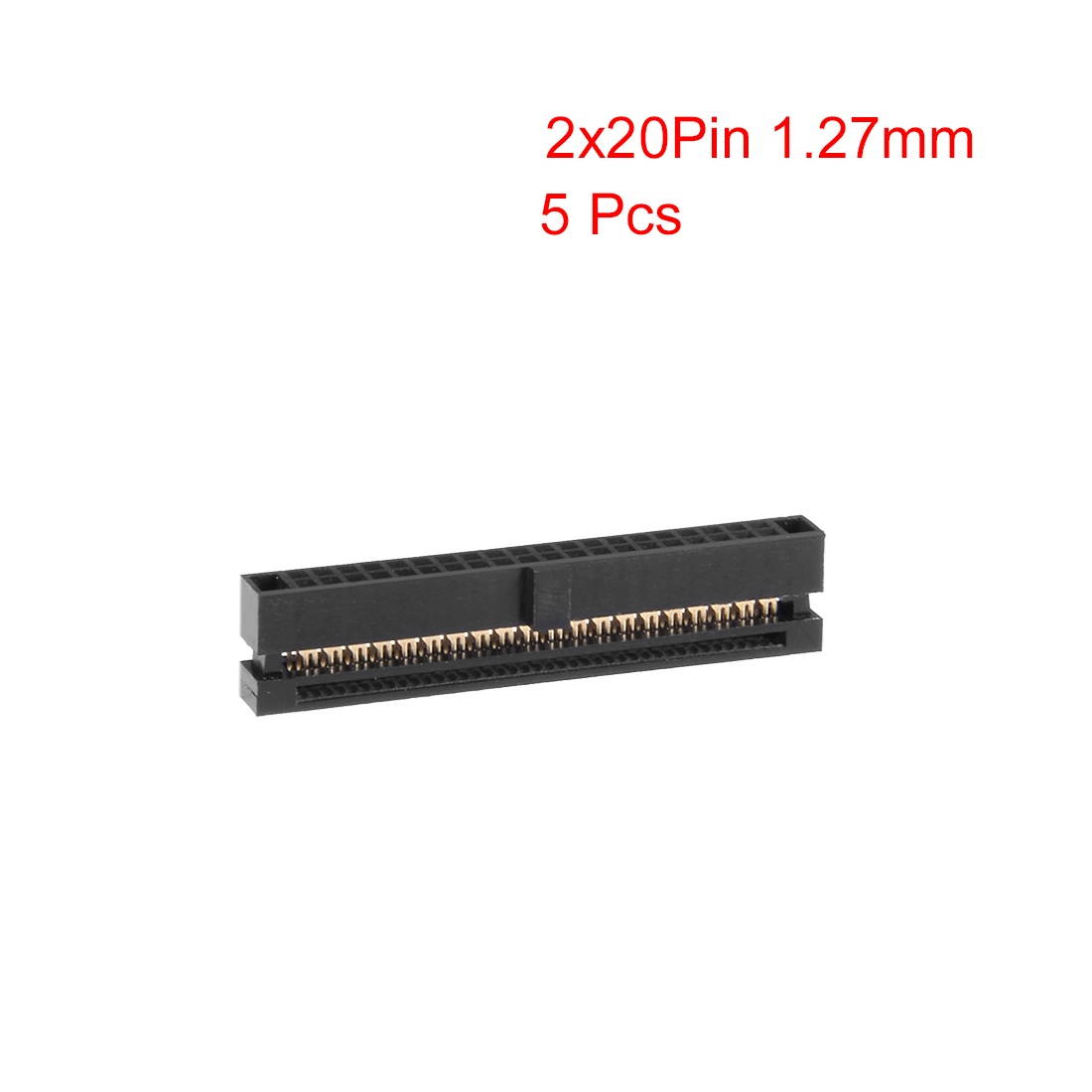 5Pcs 2x20Pin 1.27mm Pitch Double Rows Straight Connector IDC FC Ejector Header