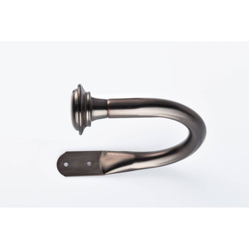 Set of 4 (5/8") Curtain Holdbacks Oil Rubbed Bronze/Black - Lumi