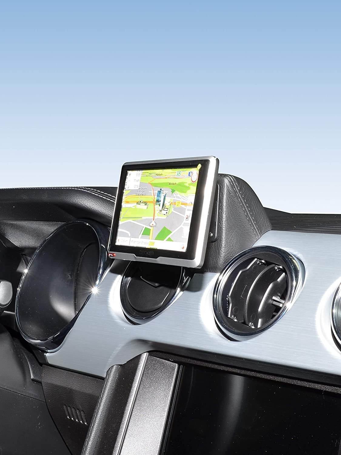 KUDA 295995 Leather Mount Black Compatible with Ford Mustang (Since 2015)