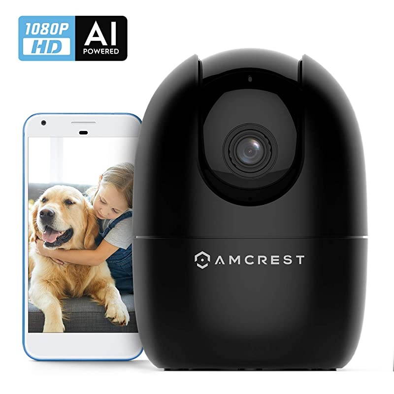 1080P WiFi Camera Indoor, Nanny Cam, Dog Camera, Sound & Baby Monitor, Human & Pet Detection, Motion-Tracking, w/ 2-Way Audio, Phone App, Pan/Tilt Wireless IP Camera, Night Vision, Smart Home