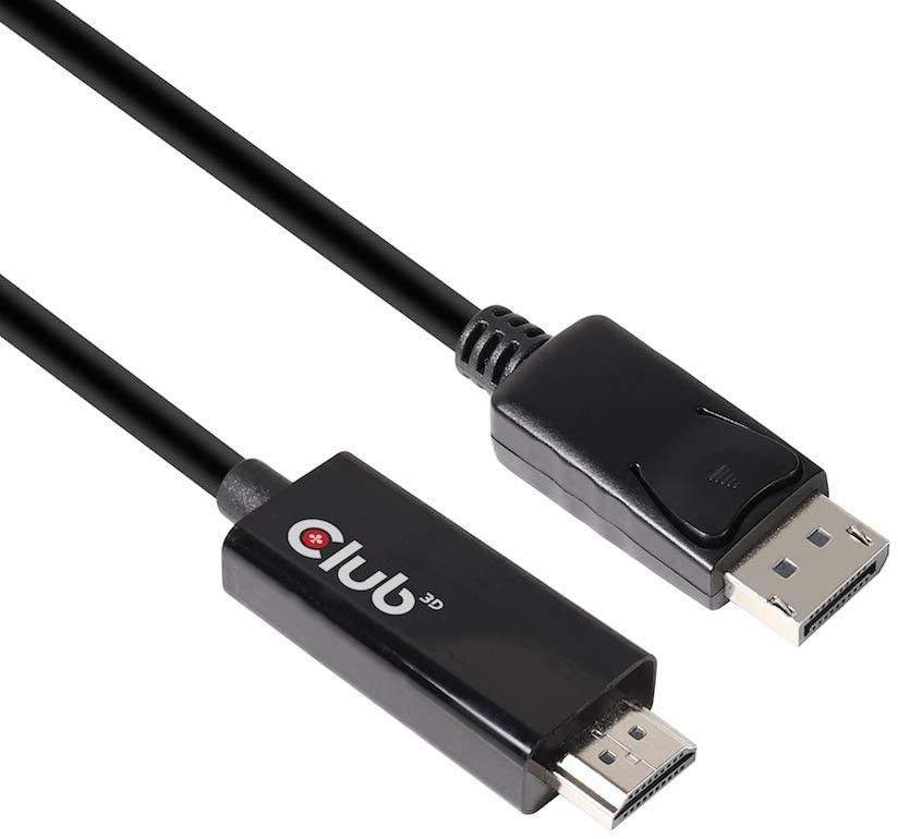 Club3D CAC-1082 DisplayPort 1.4 to HDMI 2.0b HDR Cable Male/Male 2m/6.56 ft.