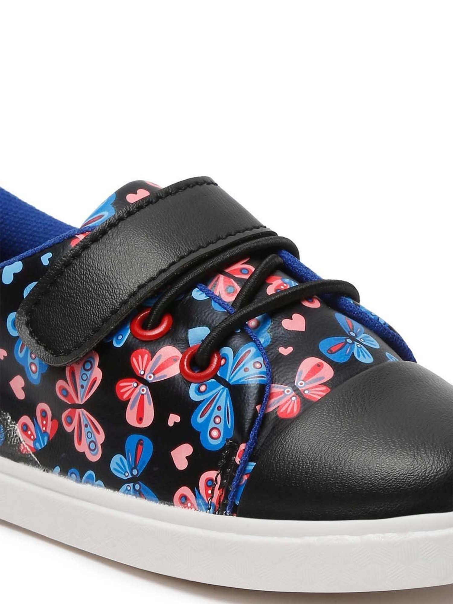 Tiny Bugs Kids Black & Blue Casual Sneakers