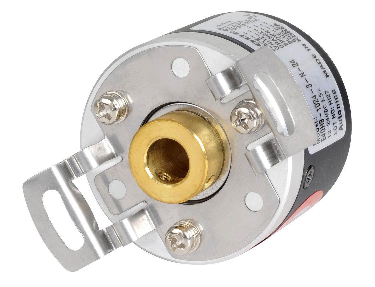 AUTONICS E40H12-2000-3-V-24 Encoder, Incremental, O40mm, 12mm Hollow Shaft, 2000 PPR, A,B,Z,  Voltage output, 12-24VDC