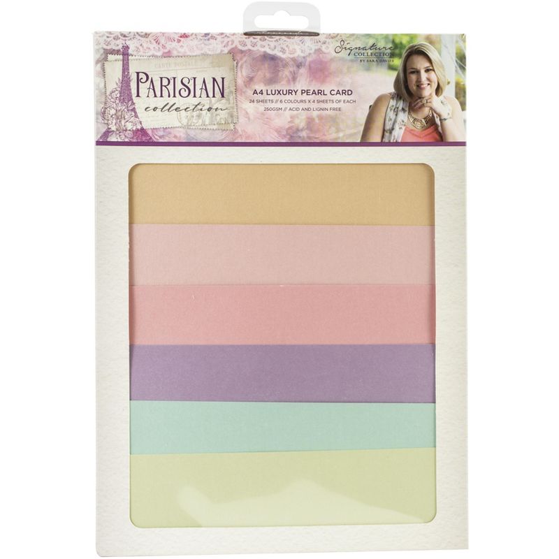 Parisian Luxury Pearl Cardstock 250gsm A4 24/Pkg-6 Colors/4 Each