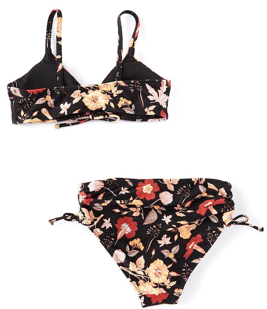 Chelsea & Violet Big Girls 7-16 Floral Cinch Two-Piece Swimsuit