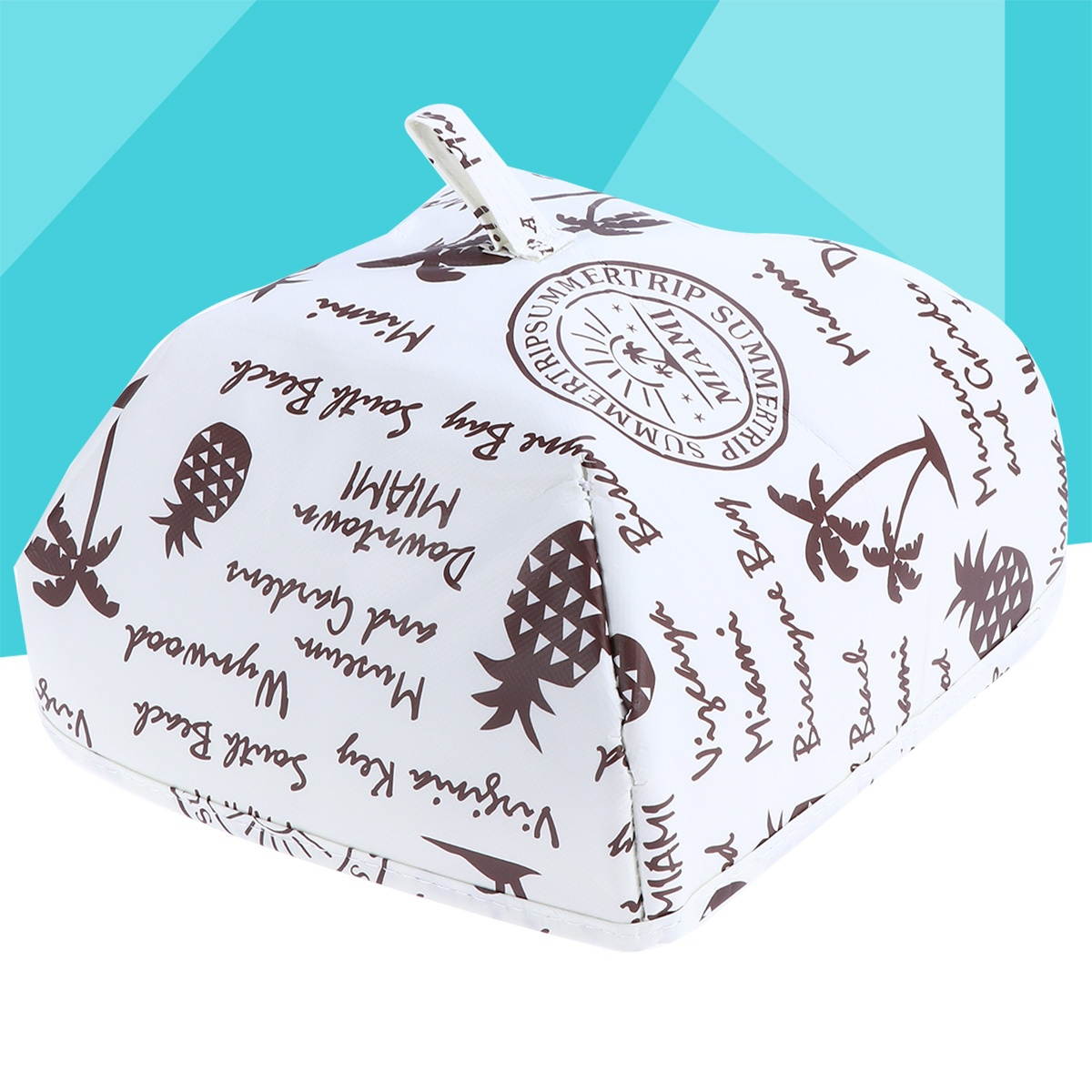 Cups Square Waterproof Foldable Insulated Food Cover with Aluminum Foil Winter Table Hot Food Insulation Dish Cover Kitchen Tool - Size S