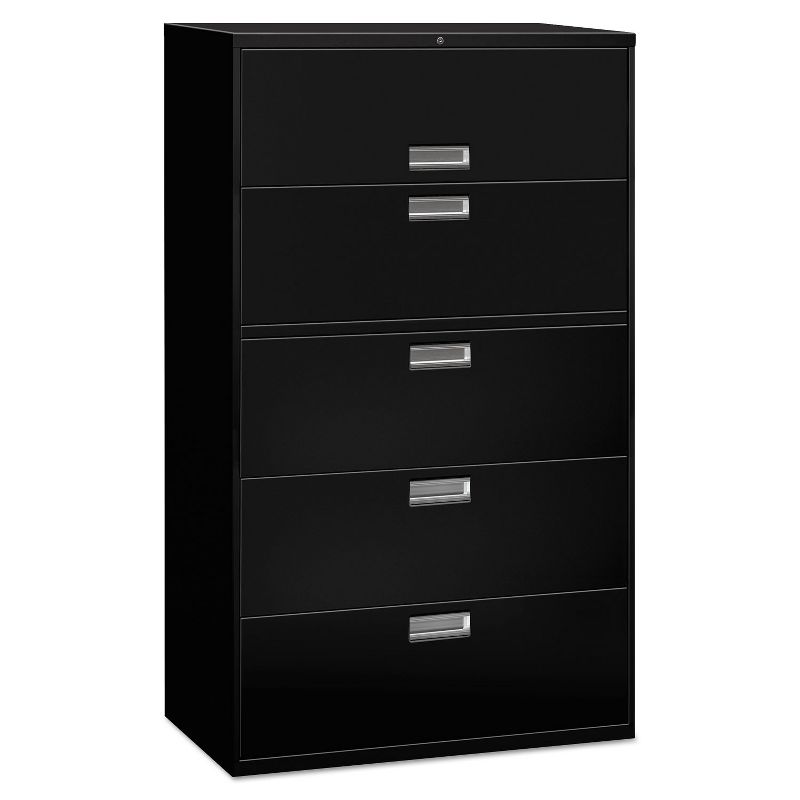 Alera Lateral File 5 Drawer 42w x 19.25d x 67h Black LF4267BL