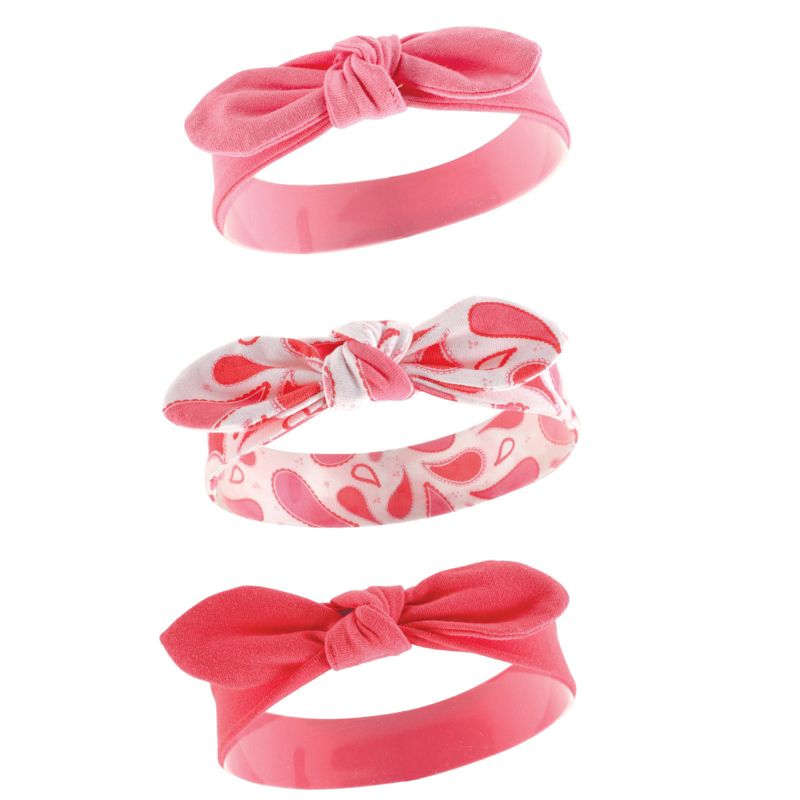 Yoga Sprout Baby and Toddler Girl Cotton Headbands 3pk, Paisley, 12-24 Months