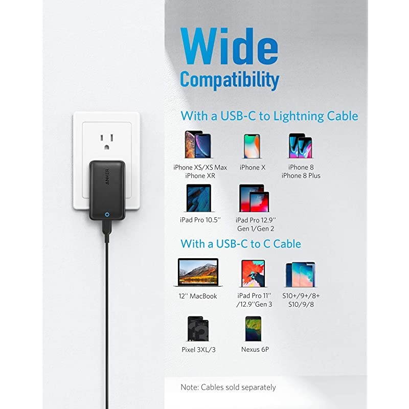 30W PIQ 30 GaN Tech Power Delivery USB C Charger PowerPort Atom III Slim Compact TypeC Charger for iPhone 1111 Pro 11 Pro MaxXRXSMax Galaxy Pixel MacBook and More