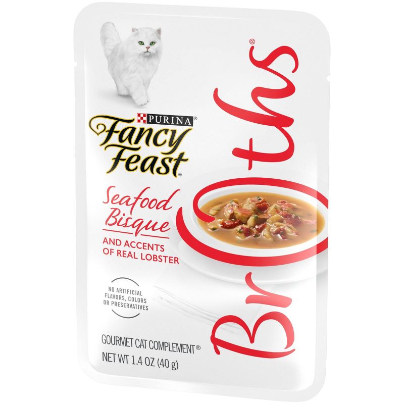 Fancy Feast Broths Seafood Bisque and Accents of Real Lobster Wet Cat Food - 1.4oz