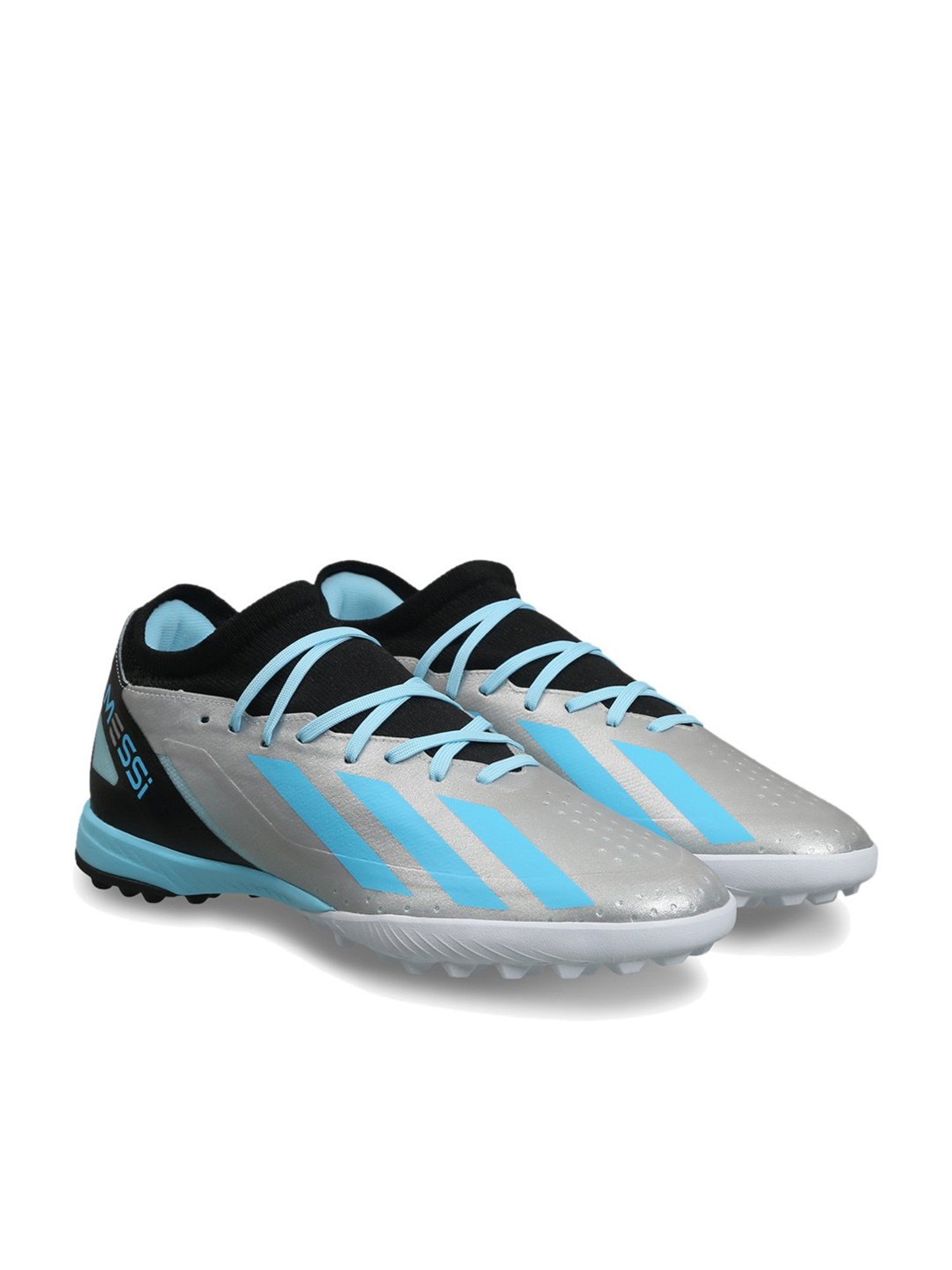 Adidas Men's CRAZYFAST MESSI.3 TF Silver Football Shoes