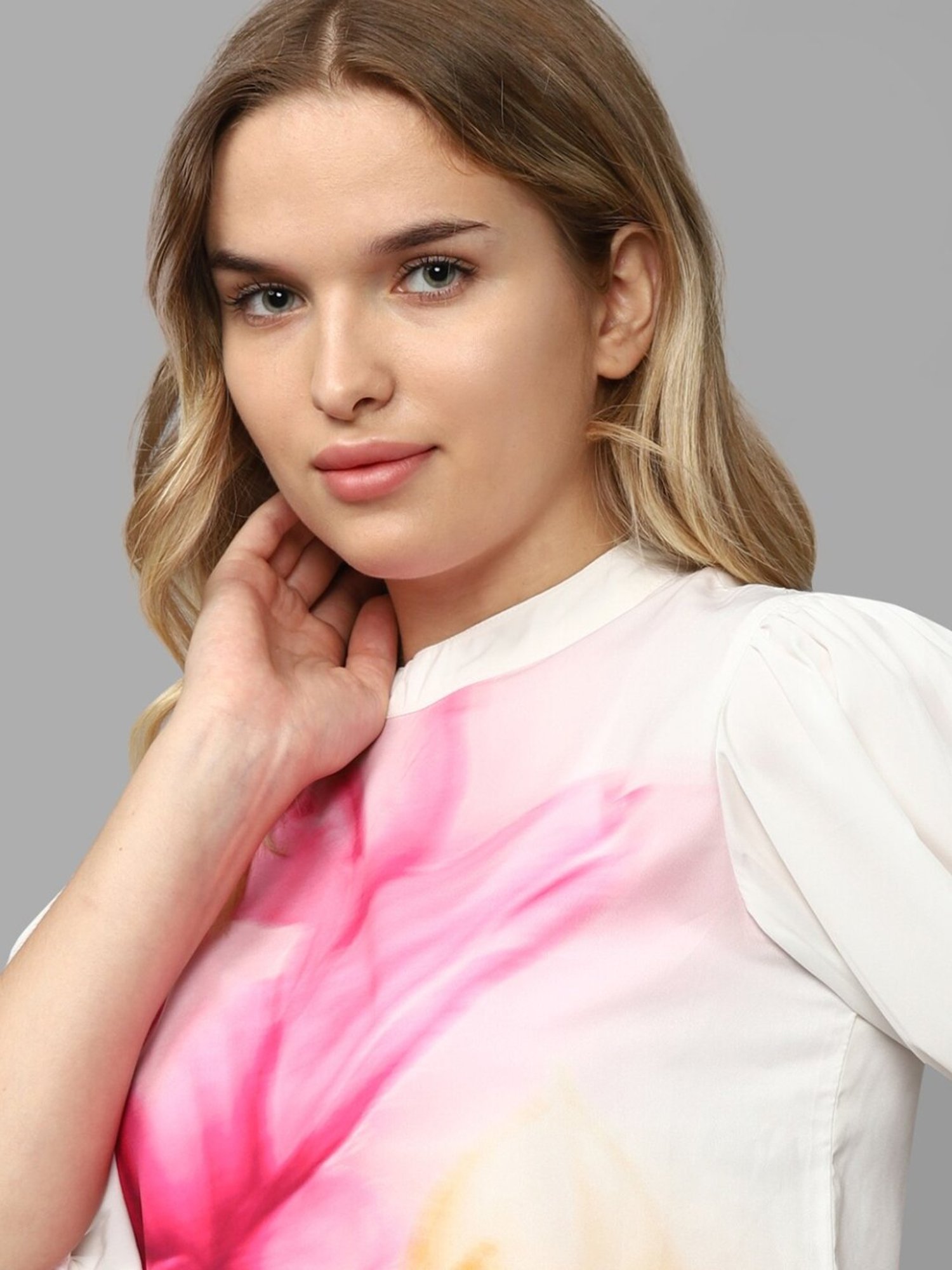 Allen Solly White Floral Print Top