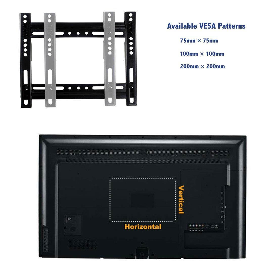 Orienttvbracket TV Wall Mount Bracket for most 14-40 Inch LED LCD OLED Plasma Flat Screen Panel with VESA up to 200x200mm and 55 lb